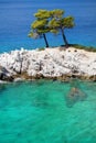 Turquoise Sea Waters at Skopelos Island Royalty Free Stock Photo