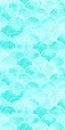 Turquoise sea wave geometric texture. Fish scale seamless pattern. Print for textile, wallpaper, wrapping. Royalty Free Stock Photo