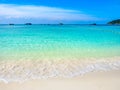 Turquoise sea wave and white sand beach at Koh Lipe,Thailand.