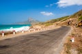 Turquoise sea white sand and rocky under sunshine very beautiful