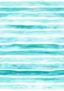 Turquoise seamles striped pattern. Hand drawn grunge stripes. Royalty Free Stock Photo