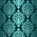 Turquoise seamless ornamental Pattern for Design