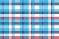 Turquoise seamless pattern check plaid fabric texture madras Royalty Free Stock Photo