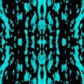 Turquoise, seamless texture. Symmetrical mirror background with blue spotted abstraction. Spots of aquamarine