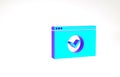 Turquoise Secure your site with HTTPS, SSL icon isolated on white background. Internet communication protocol
