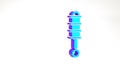 Turquoise Shock absorber icon isolated on white background. Minimalism concept. 3d illustration 3D render Royalty Free Stock Photo