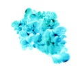 Turquoise smoke on a white background. 3d illustration, 3d rendering Royalty Free Stock Photo