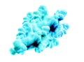 Turquoise smoke on a white background. 3d illustration, 3d rendering Royalty Free Stock Photo