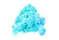 Turquoise smoke on a white background. 3d illustration, 3d rendering Royalty Free Stock Photo