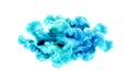 Turquoise smoke on a white background. 3d illustration, 3d rendering Royalty Free Stock Photo