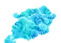 Turquoise smoke on a white background. 3d illustration, 3d rendering Royalty Free Stock Photo