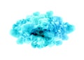 Turquoise smoke on a white background. 3d illustration, 3d rendering Royalty Free Stock Photo