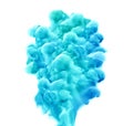 Turquoise smoke on a white background. 3d illustration, 3d rendering Royalty Free Stock Photo