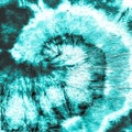 Turquoise Spiral Tie Dye Boho. Swirl Watercolor Drawing. Ink Chinese Art. Light Green Batik Brush Banner. Grungy Paint. Hippie Bac Royalty Free Stock Photo