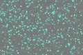 Turquoise spots on a gray background. Beautiful spotted texture. Pattern with spots. Turquoise circles of different sizes on a