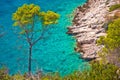 Turquoise stone beach of Brac island