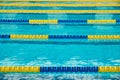Turquoise swimming pool lanes, a symbol of sport Royalty Free Stock Photo