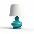 Minimal Teal Turquoise Lamp - 3d Renderings In Matte Photo Style Royalty Free Stock Photo