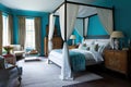 Turquoise Tranquility: Stylish Bedroom Retreat