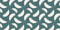 Turquoise tropical seamless pattern with white banana leaves.