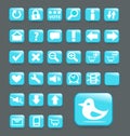 Turquoise vector website buttons