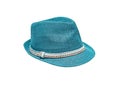 Turquoise vintage straw children hat fasion