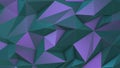 Turquoise-violet beauty low poly triangle background Royalty Free Stock Photo
