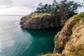 Turquoise Water in Bowman Bay, Deception Pass State Park, Washington Royalty Free Stock Photo
