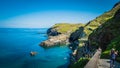 Turquoise water color bay near the Tintagel castle in Cornwall, UK Royalty Free Stock Photo