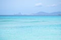 Turquoise water. Illetes beach in Formentera Royalty Free Stock Photo