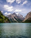 The turquoise water of Kinney Lake in Robson Provincial Park Royalty Free Stock Photo