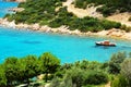 Turquoise water near beach on Turkish resort Royalty Free Stock Photo