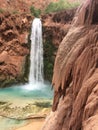 Mooney Falls of the Havasu Falls Grand Canyon Arizona Royalty Free Stock Photo