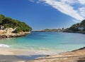 Turquoise Water On The Sand Beach In The Bay Of Cala Gran On Balearic Island Mallorca Royalty Free Stock Photo