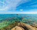 Turquoise water in Scoglio di Peppino shore