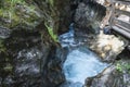 Turquoise water stream in sigmund thun klamm Royalty Free Stock Photo