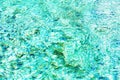 Turquoise water surface. Water fluctuations copy-space. Spa concept background