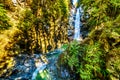 The turquoise waters of Cascade Falls in the Fraser Valley of British Columbia, Canada Royalty Free Stock Photo