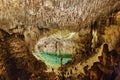 Turquoise waters in a cave. Cuevas del Drach. Mallorca, Spain