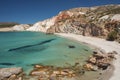 Turquoise waters of Firiplaka beach at Milos island in Greece Royalty Free Stock Photo