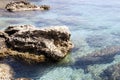 Turquoise waters of Mediterranean sea Royalty Free Stock Photo