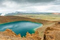 Viti Lake in the Krafla volcano area in Iceland