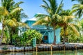 Turquoise waterside house, Placencia, Belize,