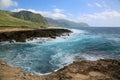 Turquoise wave in Kaena Point SP Royalty Free Stock Photo