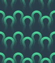 Turquoise Wavy Lines Endless Pattern Trend Vector Mint Green Abstract Background Royalty Free Stock Photo