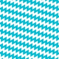 Turquoise and white diagonal chevron seamless pattern