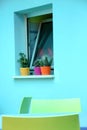 Turquoise Window Royalty Free Stock Photo