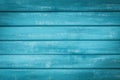 Turquoise wooden background. Painted plank in vintage style.