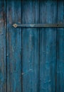 Turquoise wooden door retro vintage background texture Royalty Free Stock Photo