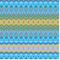 Turquoise and yellow ikat repeating pattern